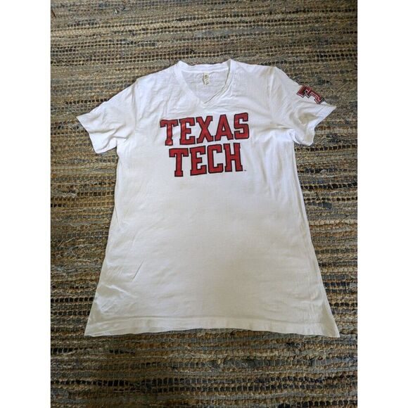 Texas Tech T Shirt L Cotton S/S Vneck Pullover Football NCAA Game Day Collegiate - Picture 2 of 9